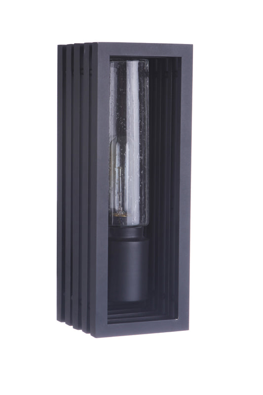 Carmel One Light Outdoor Wall Mount by Craftmade in Textured Black Finish (ZA2800-TB)
