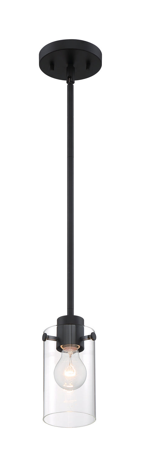 Sommerset One Light Mini Pendant by Nuvo Lighting in Matte Black Finish (60-7270)