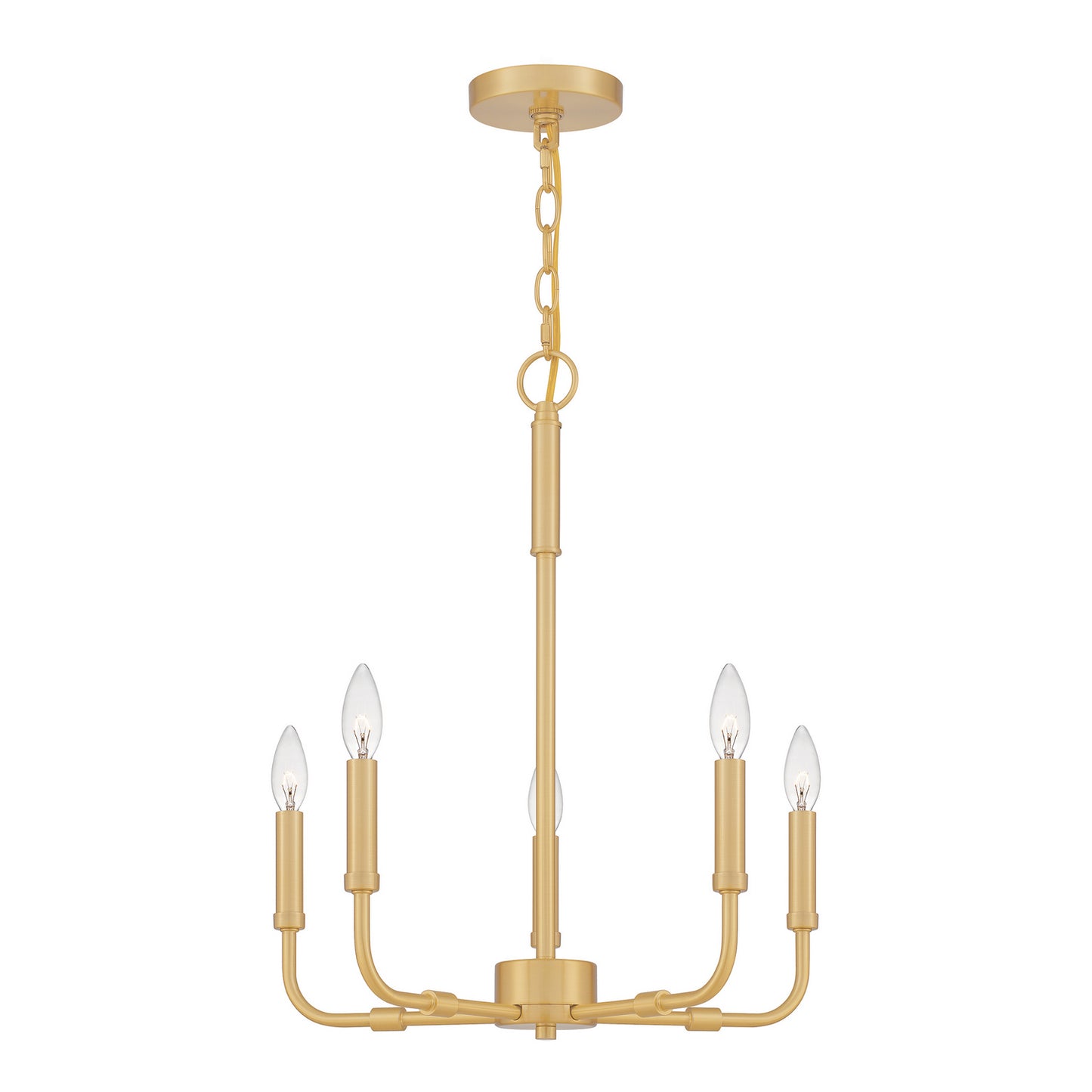 Abner Five Light Chandelier by Quoizel in Aged Brass Finish (ABR5018AB)