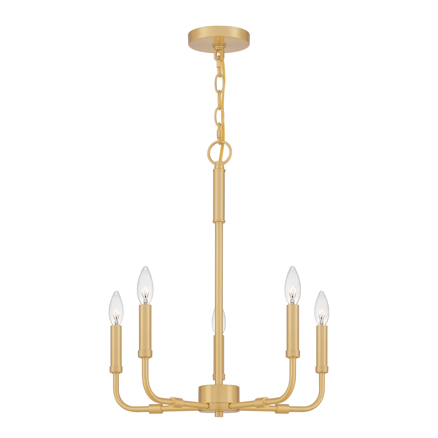 Abner Five Light Chandelier by Quoizel in Aged Brass Finish (ABR5018AB)