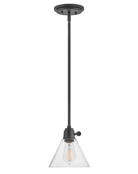 Arti LED Pendant by Hinkley in Black Finish (3697BK-CL)