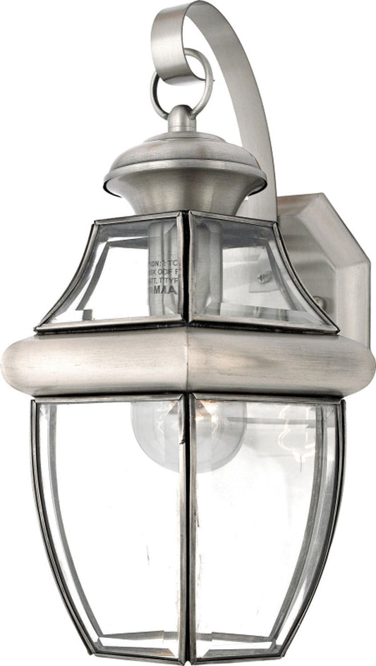 Newbury One Light Outdoor Wall Lantern by Quoizel in Pewter Finish (NY8316P)