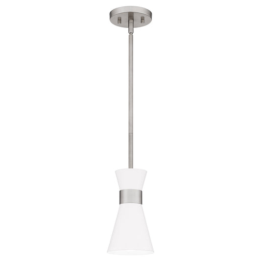 Fremont One Light Mini Pendant by Quoizel in Brushed Nickel Finish (FMT1505BN)