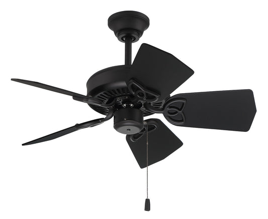  Piccolo 30"Ceiling Fan by Craftmade in Flat Black Finish (PI30FB5)