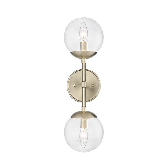 Avell Two Light Wall Sconce by Millennium in Modern Gold Finish (8152-MG)