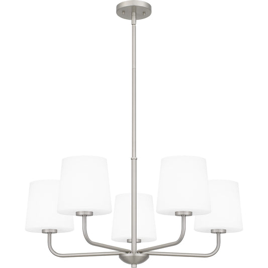 Gallagher Five Light Chandelier by Quoizel in Brushed Nickel Finish (GGR5028BN)