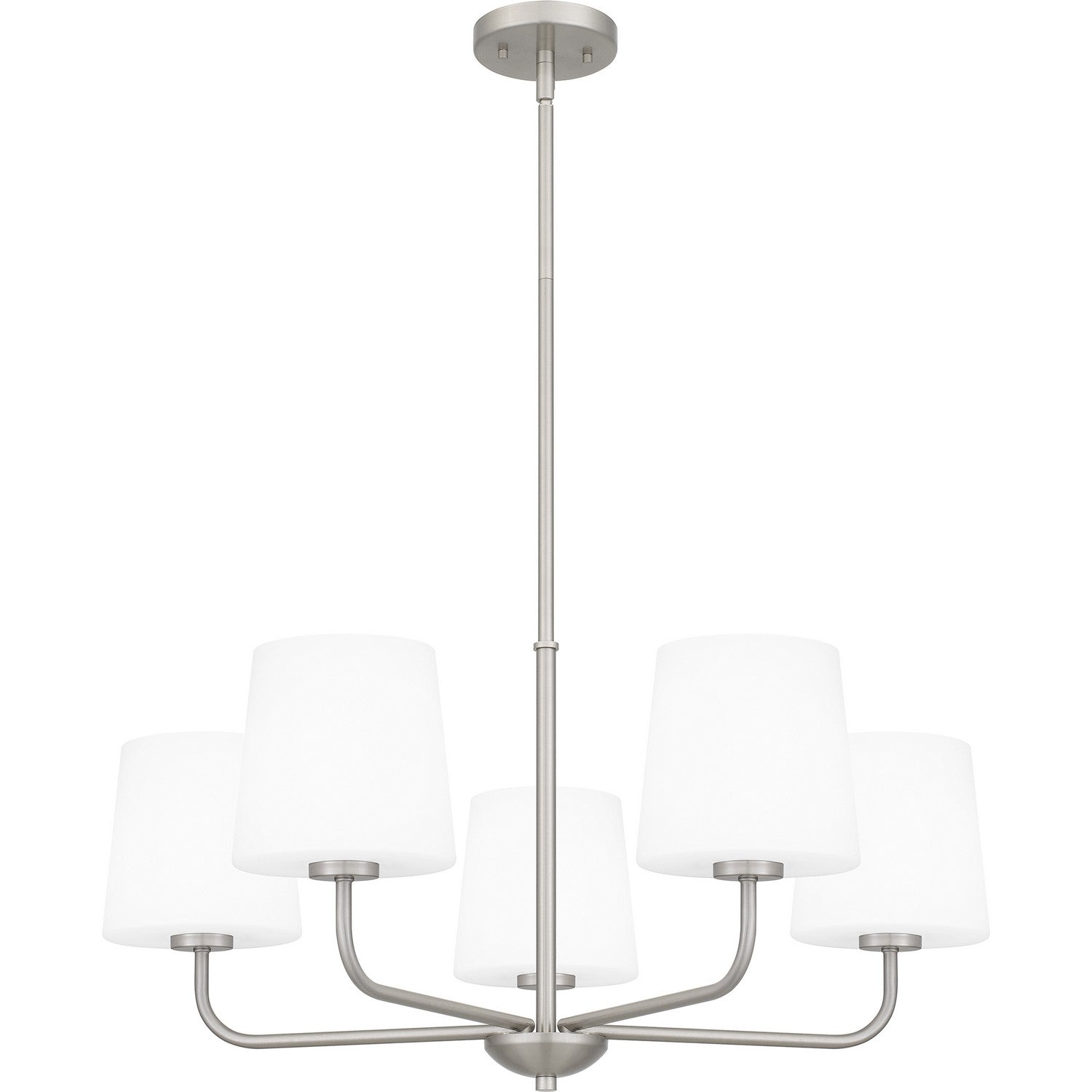 Gallagher Five Light Chandelier by Quoizel in Brushed Nickel Finish (GGR5028BN)