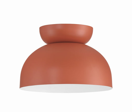 Ventura Dome One Light Flushmount by Craftmade in Baked Clay Finish (59181-BCY)