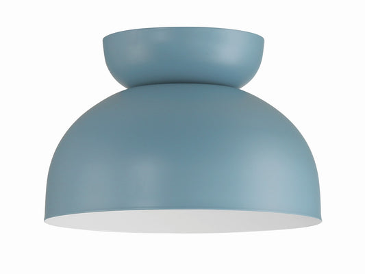 Ventura Dome One Light Flushmount by Craftmade in Dusty Blue Finish (59181-DB)
