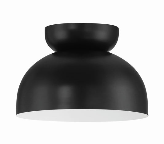 Ventura Dome One Light Flushmount by Craftmade in Flat Black Finish (59181-FB)