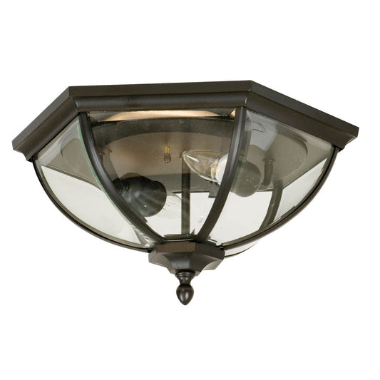 Britannia Two Light Flushmount by Craftmade in Oiled Bronze Outdoor Finish (Z3017-OBO)