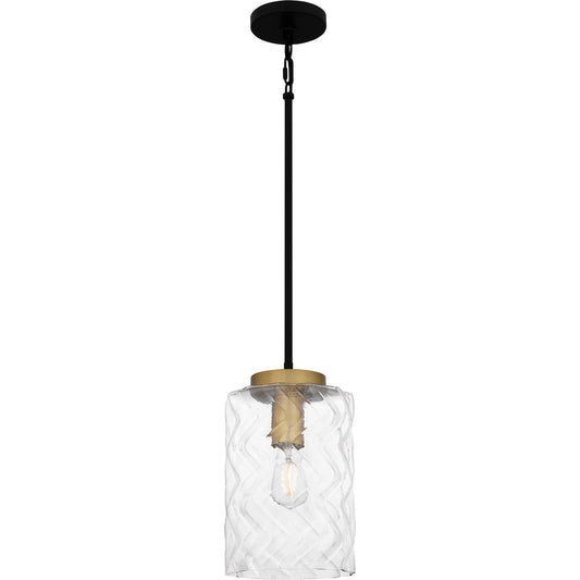 Carly One Light Mini Pendant by Quoizel in Matte Black Finish (CAY1508MBK)