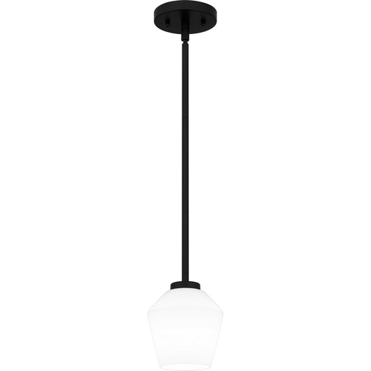 Nielson One Light Mini Pendant by Quoizel in Matte Black Finish (NIE1505MBK)