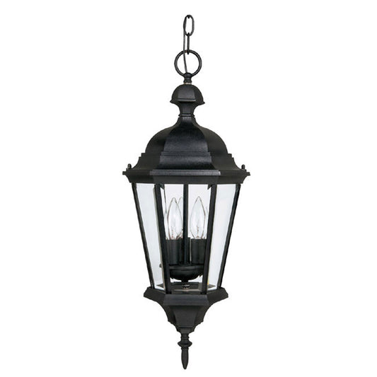 Carriage House Three Light Outdoor Hanging Lantern by Capital Lighting in Black Finish (9724BK)