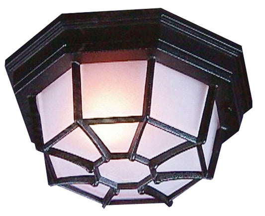 Bulkheads Octagonal Cast One Light Flushmount by Craftmade in Textured Black Finish (Z390-TB)