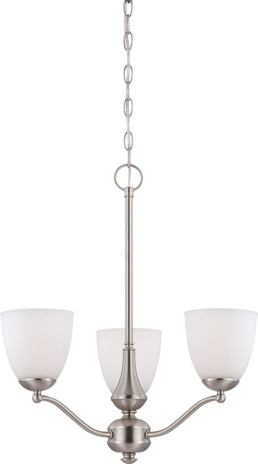 Patton Three Light Chandelier by Nuvo Lighting in Brushed Nickel Finish (60-5036)