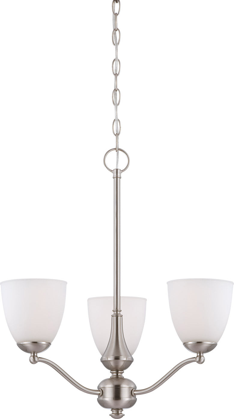 Patton Three Light Chandelier by Nuvo Lighting in Brushed Nickel Finish (60-5036)