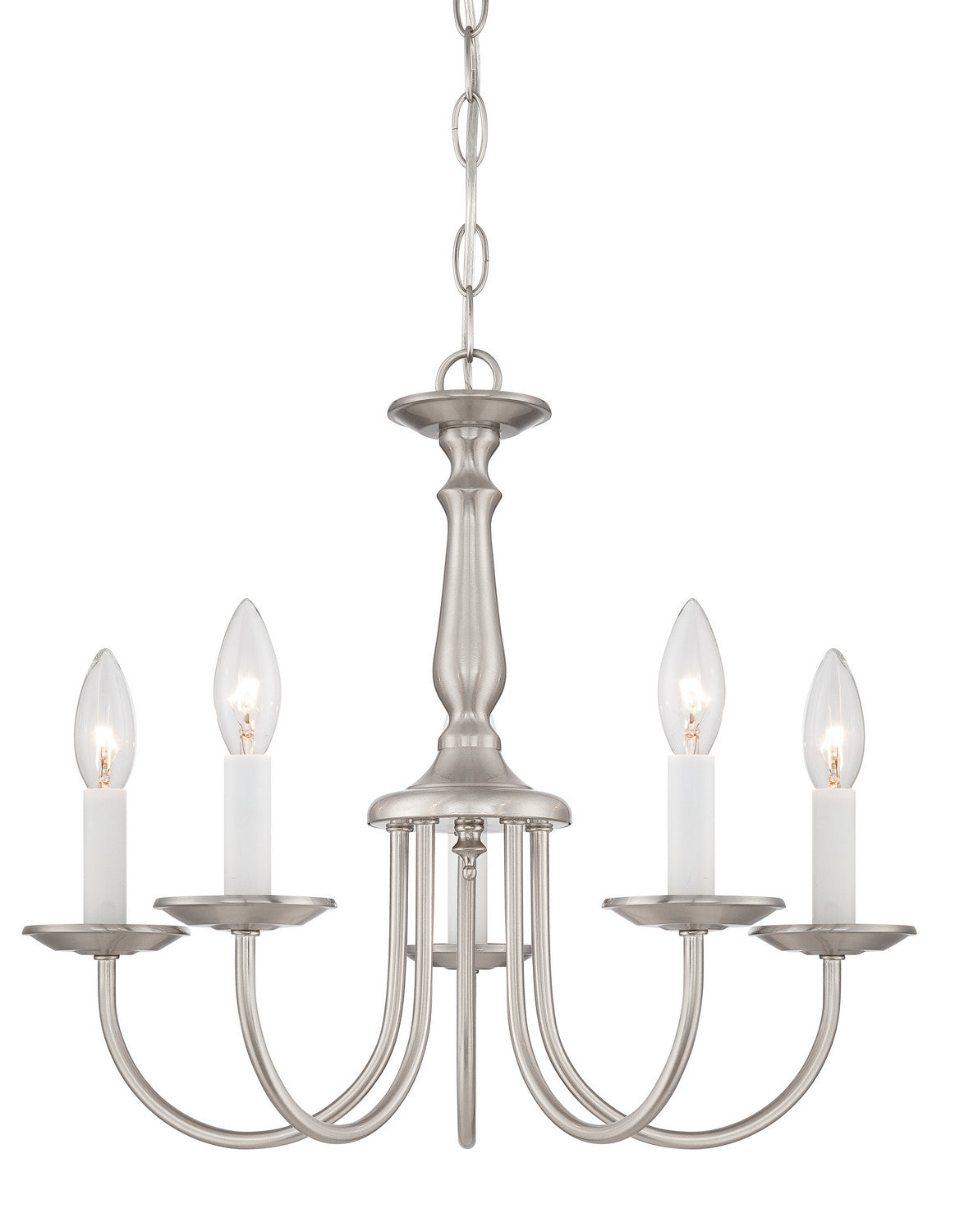 Chandelier Five Light Chandelier by Nuvo Lighting in Brushed Nickel Finish (60-1298)