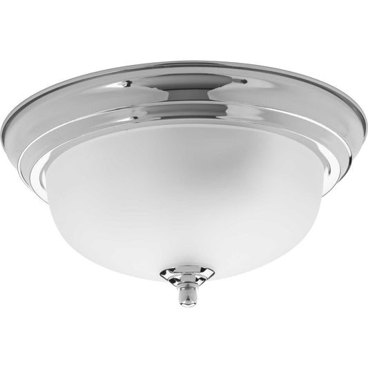 Dome Glass - Etched One Light Flush Mount by Progress Lighting in Polished Chrome Finish (P3924-15ET)
