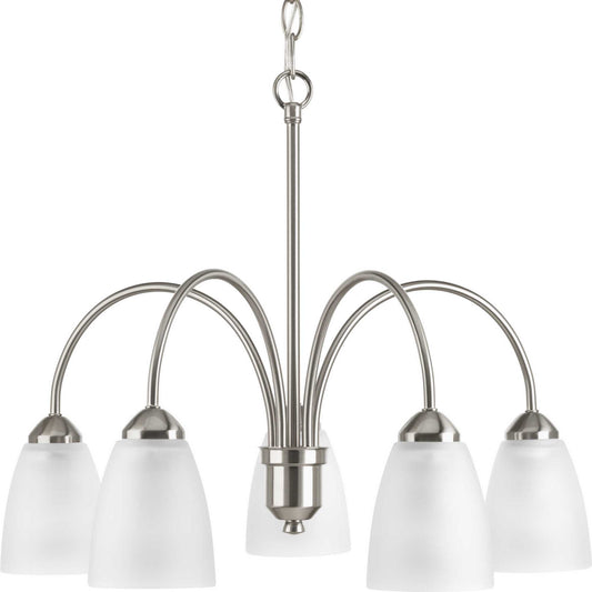 Gather Five Light Chandelier by Progress Lighting in Brushed Nickel Finish (P4735-09)