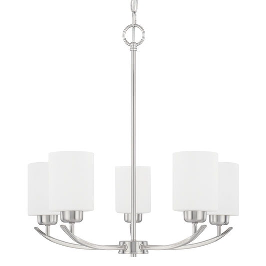 Dixon Five Light Chandelier by Capital Lighting in Brushed Nickel Finish (415251BN-338)