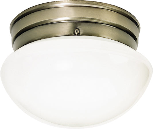 One Light Flush Mount by Nuvo Lighting in Antique Brass Finish (SF77-921)