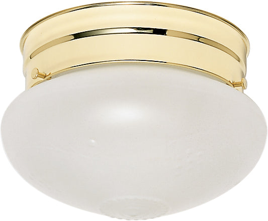 One Light Flush Mount by Nuvo Lighting in Polished Brass Finish (60-6030)