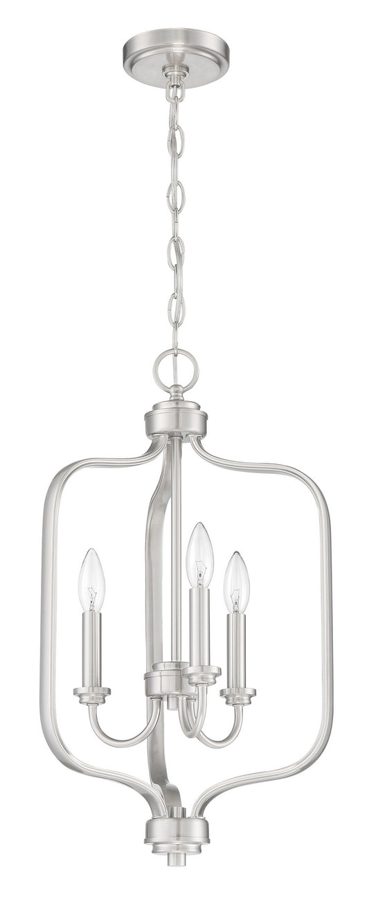 Bolden Three Light Foyer Pendant by Craftmade in Brushed Polished Nickel Finish (50533-BNK)