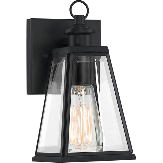 Paxton One Light Outdoor Wall Lantern by Quoizel in Matte Black Finish (PAX8305MBK)