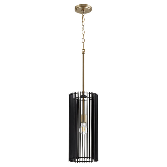  Finura One Light Pendant by Quorum in Aged Brass Finish (818-1-80)