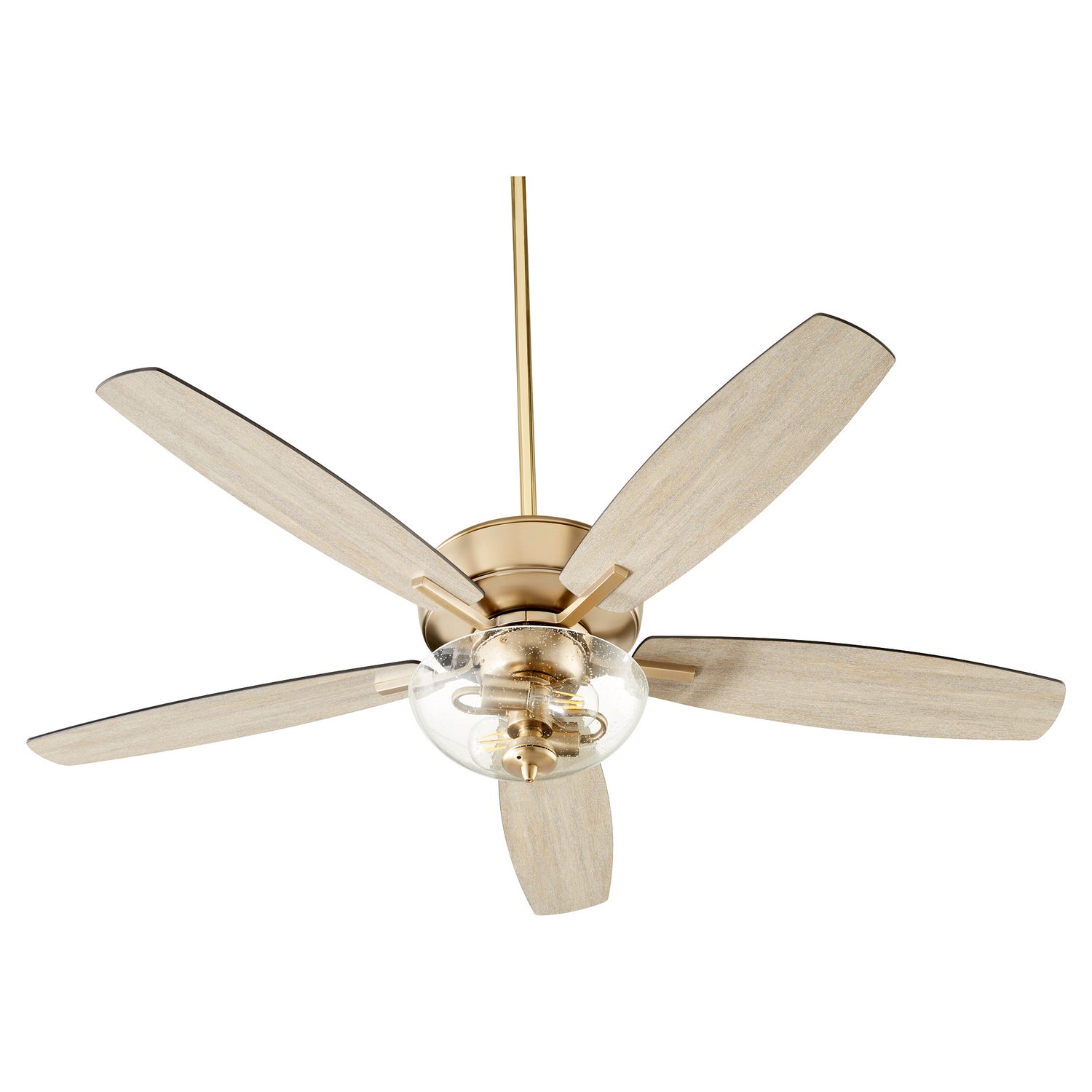  Breeze 52"Ceiling Fan by Quorum in Aged Brass Finish (7052-280)