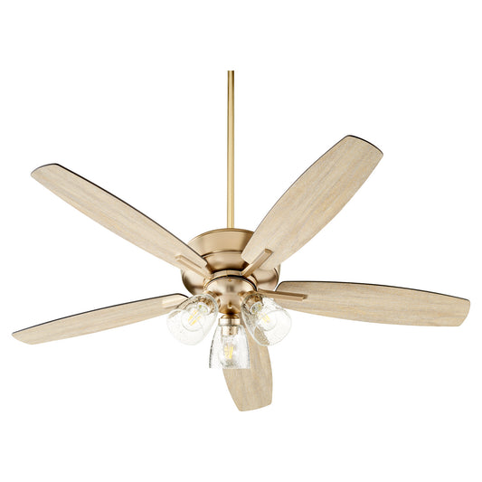  Breeze 52"Ceiling Fan by Quorum in Aged Brass Finish (7052-380)