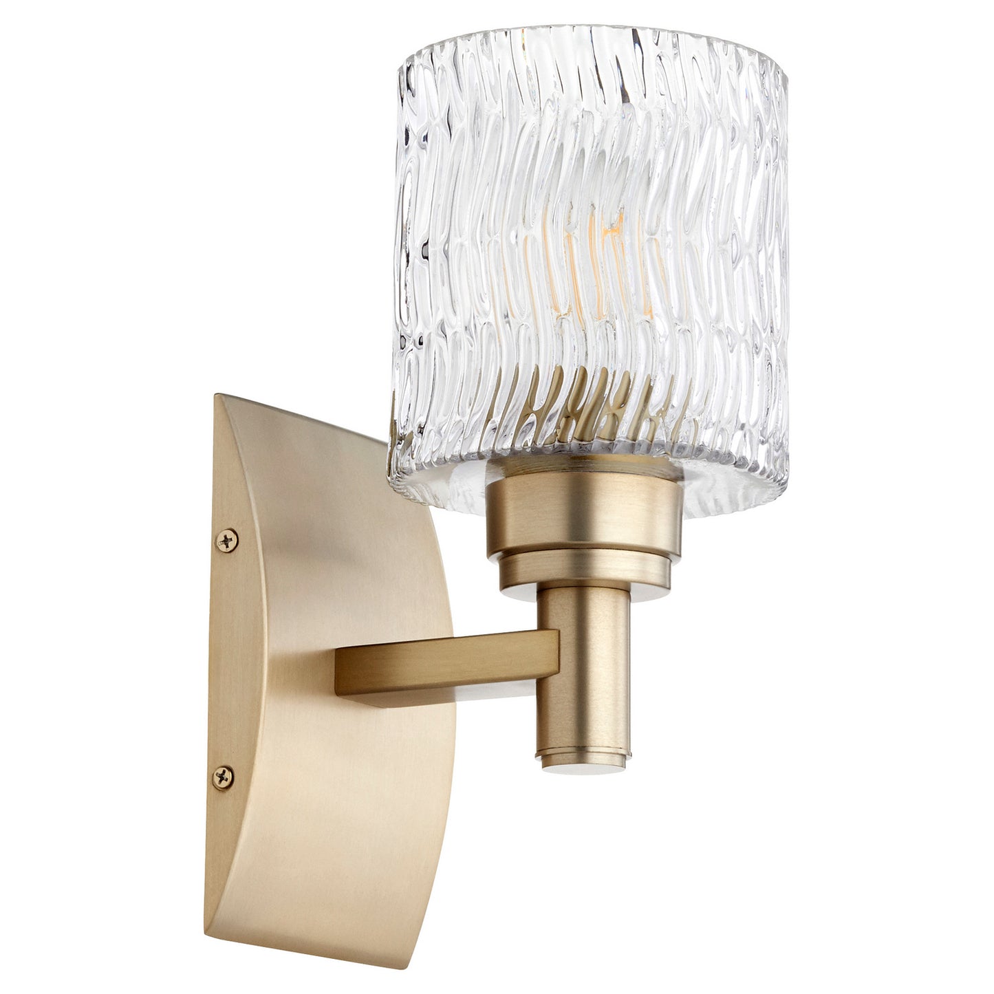  Stadium One Light Wall Mount by Quorum in Aged Brass Finish (5184-1-80)