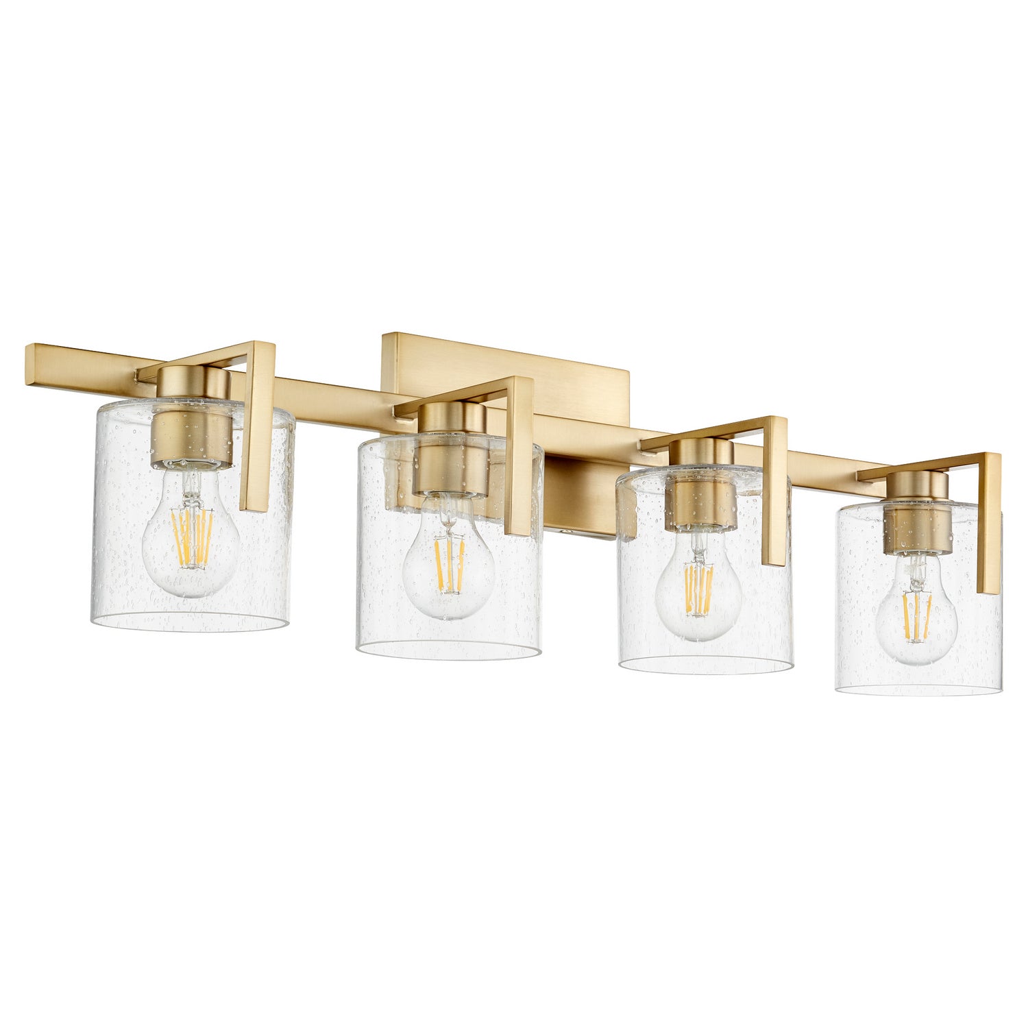  5190 Lighting Series Four Light Vanity by Quorum in Aged Brass Finish (5190-4-80)