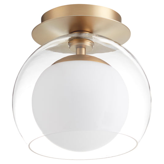  3626 Ceiling Mounts One Light Ceiling Mount by Quorum in Aged Brass Finish (3626-9-80)