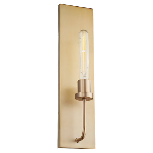  Sheridan One Light Wall Mount by Quorum in Aged Brass Finish (512-1-80)