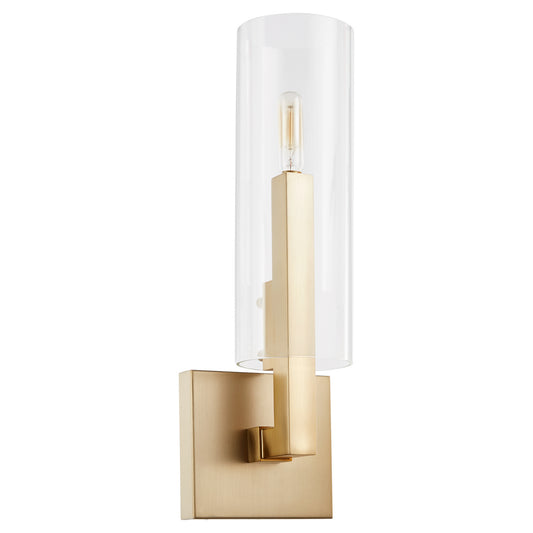  Harbin One Light Wall Mount by Quorum in Aged Brass Finish (5277-1-80)