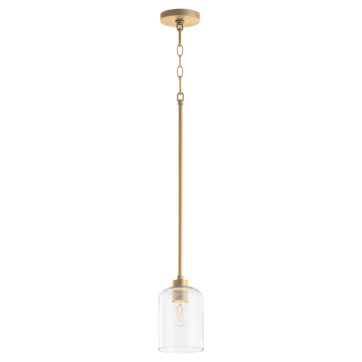  Tribute One Light Pendant by Quorum in Aged Brass Finish (3374-80)