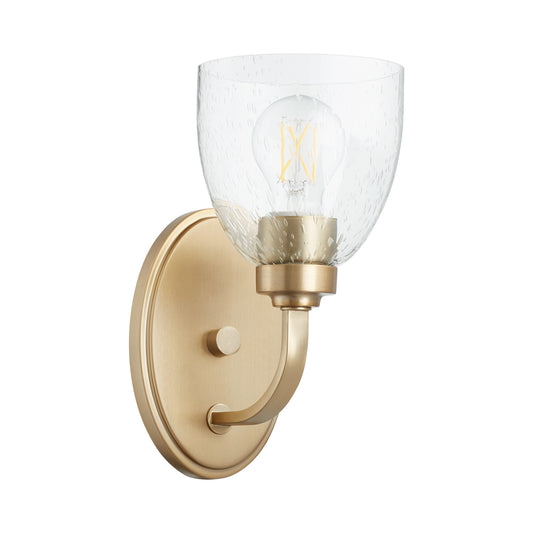  Reyes One Light Wall Mount by Quorum in Aged Brass Finish (5560-1-280)