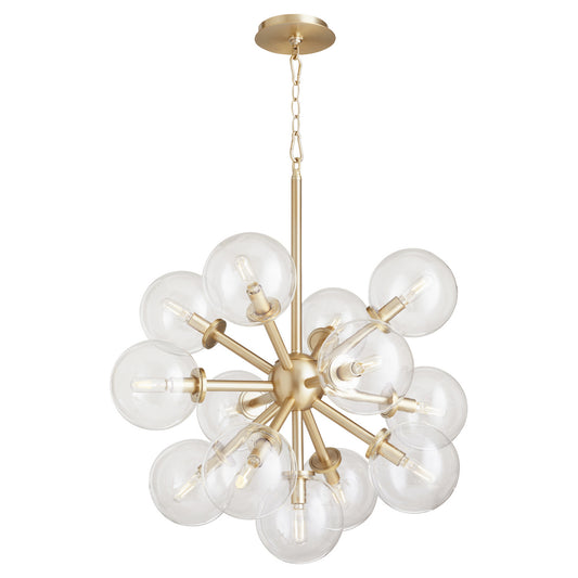  Rovi 13 Light Pendant by Quorum in Aged Brass Finish (8132-13-80)