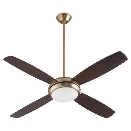  Expo 52" Ceiling Fan by Quorum in Aged Brass Finish (20524-80)