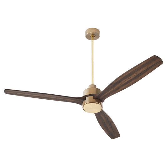  Reni 65" Ceiling Fan by Quorum in Aged Brass Finish (21653-80)