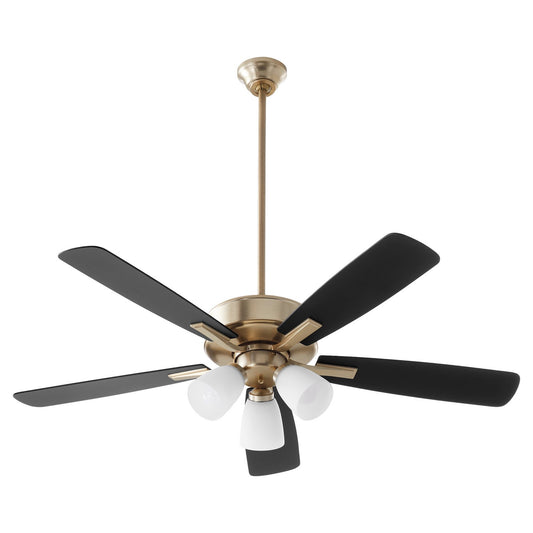  Ovation 52"Ceiling Fan by Quorum in Aged Brass Finish (4525-380)