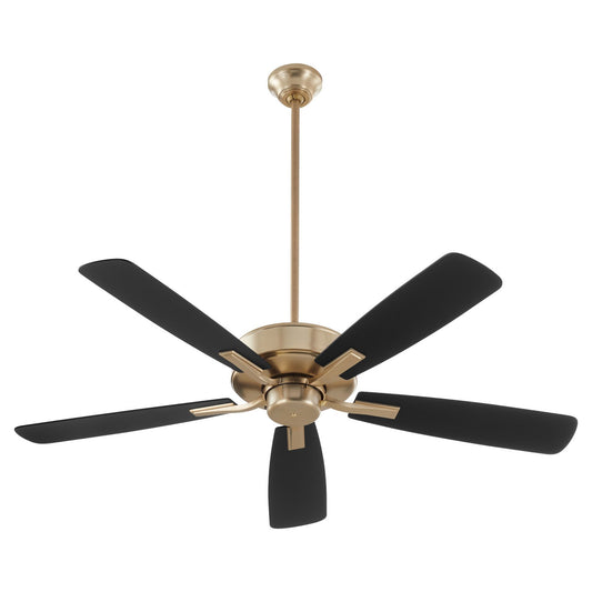  Ovation 52" Ceiling Fan by Quorum in Aged Brass Finish (4525-80)