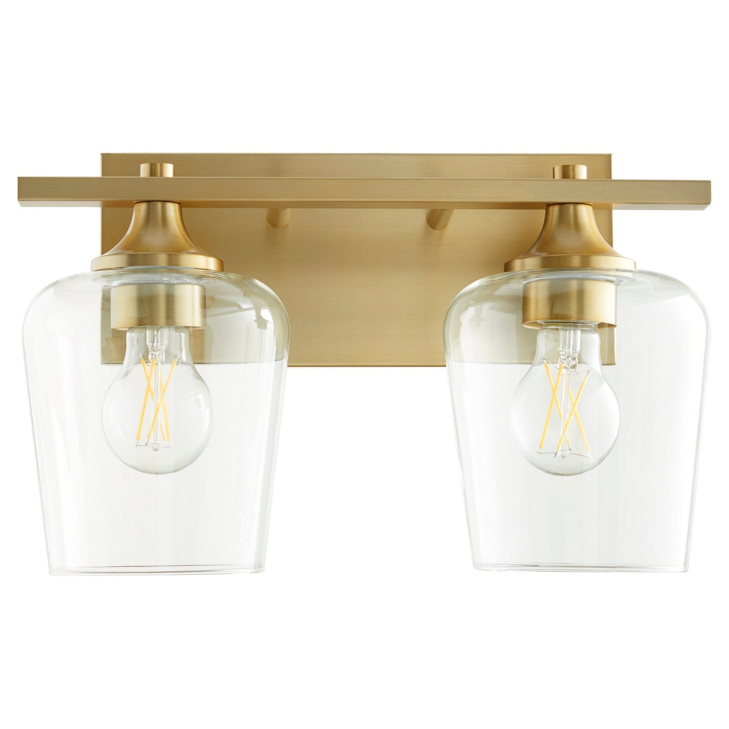  Veno Two Light Vanity by Quorum in Aged Brass Finish (558-2-80)