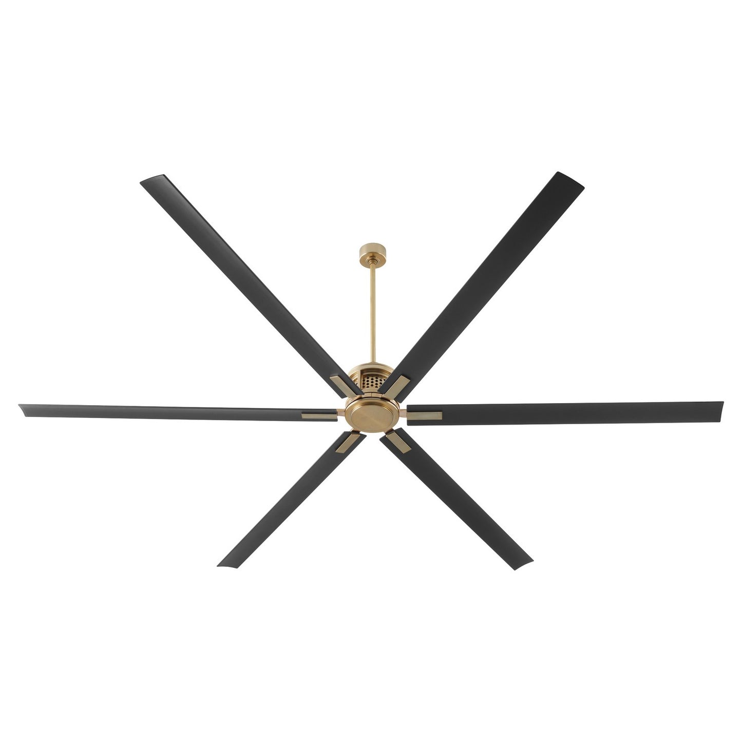  Zeus 120" Ceiling Fan by Quorum in Aged Brass Finish (101206-80)