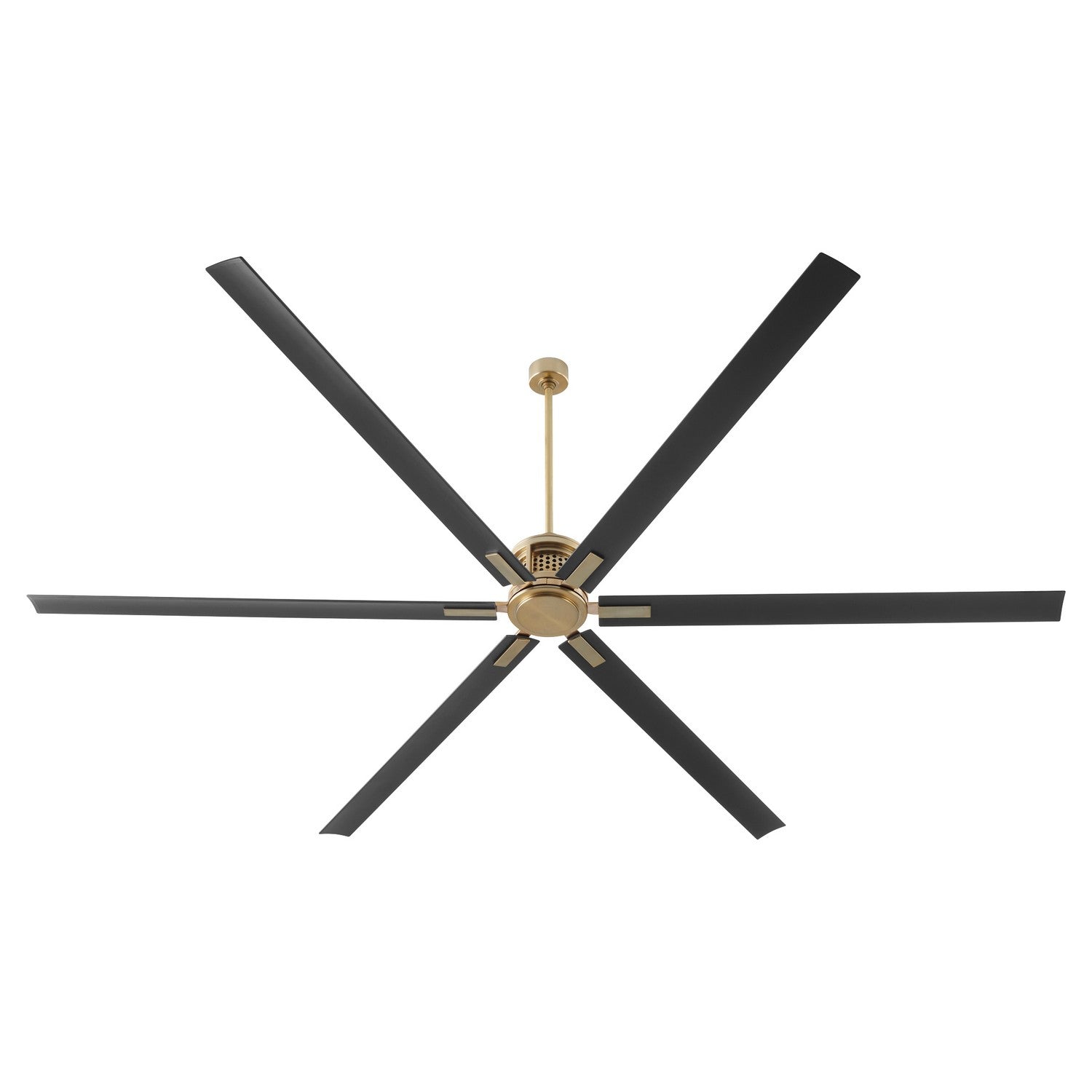  Zeus 120" Ceiling Fan by Quorum in Aged Brass Finish (101206-80)