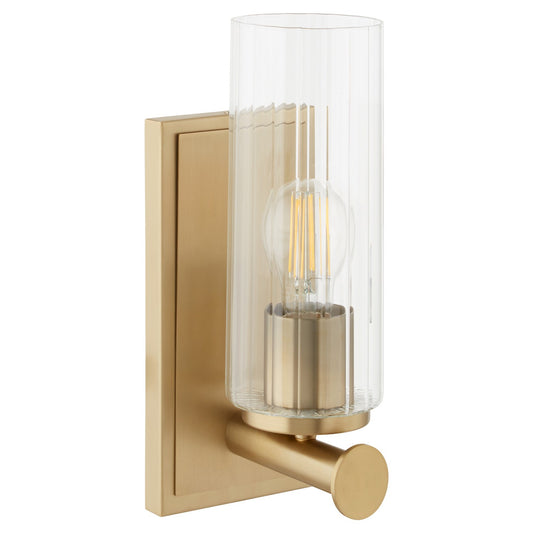  Juniper One Light Wall Mount by Quorum in Aged Brass Finish (540-1-80)