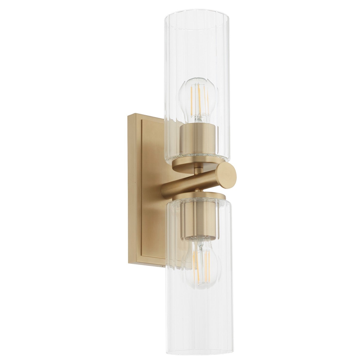  Juniper Two Light Wall Mount by Quorum in Aged Brass Finish (540-2-80)