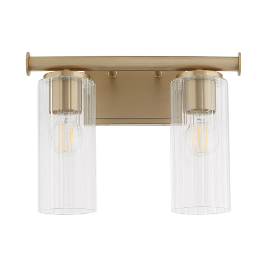  Juniper Two Light Vanity by Quorum in Aged Brass Finish (541-2-80)